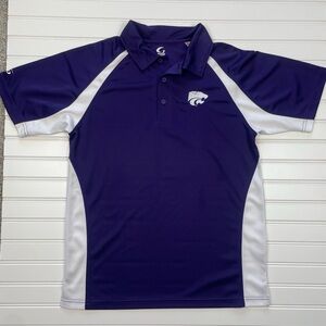 Kansas State University Wildcats polo white stripes men’s small